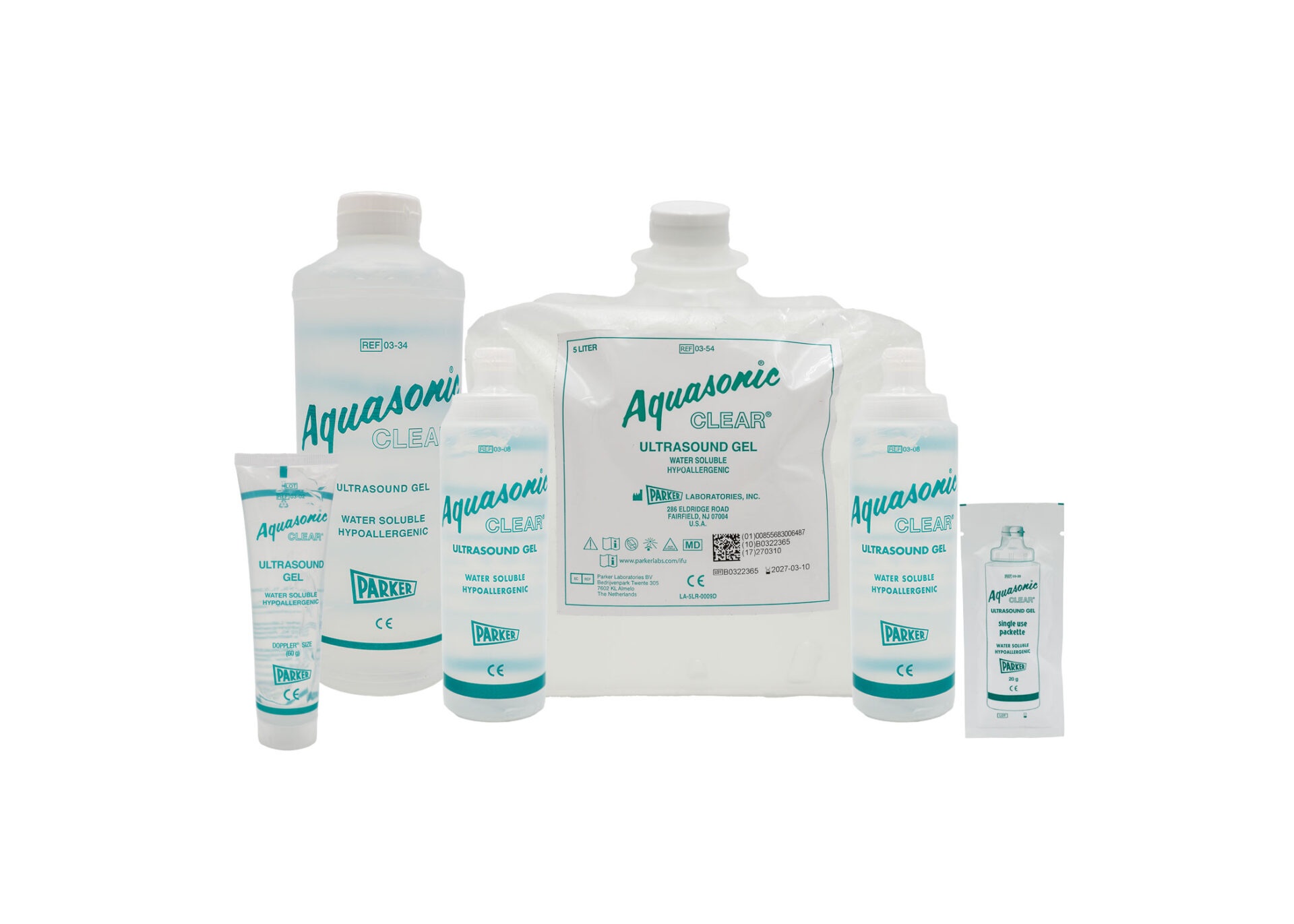 envases de distintos formatos de aquasonic clear Envases de distintos formatos de Aquasonic Clear